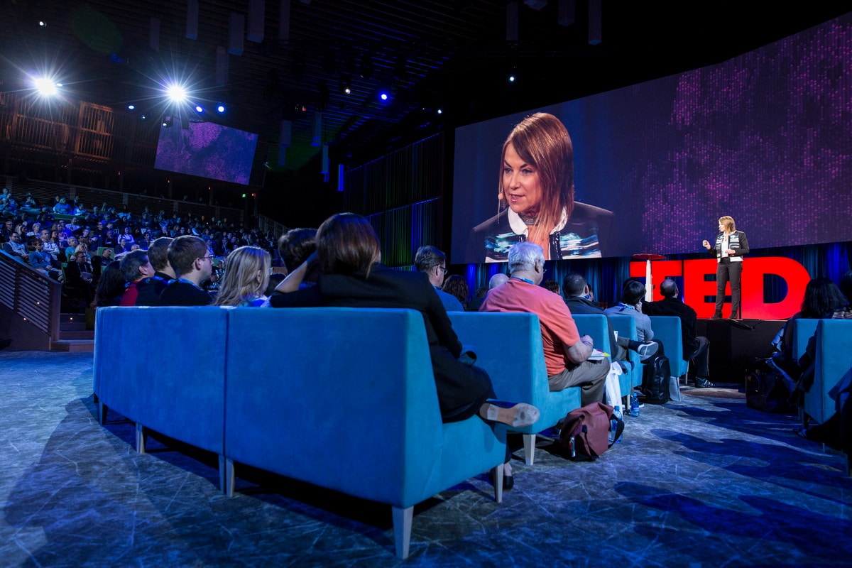 Esther Perel speaks at TED2015 - Truth and Dare, Session 11, March 16-20, 2015, Vancouver Convention Center, Vancouver, Canada. Photo: Bret Hartman/TED